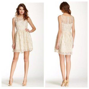 BB Dakota Gold Elizabeth Cocktail Dress